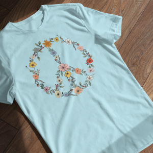 Peace Sign with Flowers
