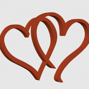 Double Heart Decoration