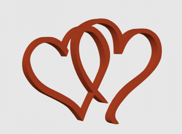 Double Heart Decoration