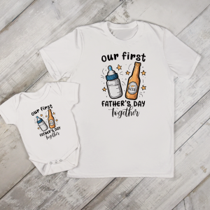 First Father's Day Together Shirt and Onesie
