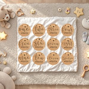 Baby Milestone Markers - Wood engraved