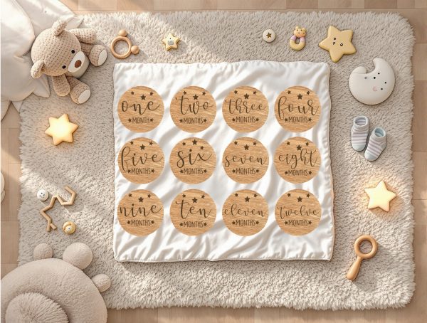 Baby Milestone Markers - Wood engraved