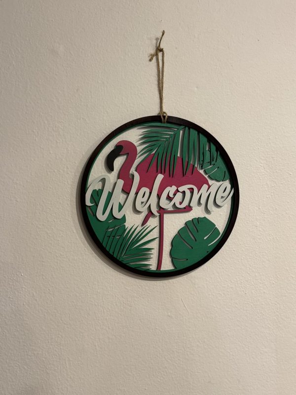Flamingo Welcome Sign
