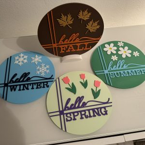 Set of Season Decorative Plates - 3d Printed