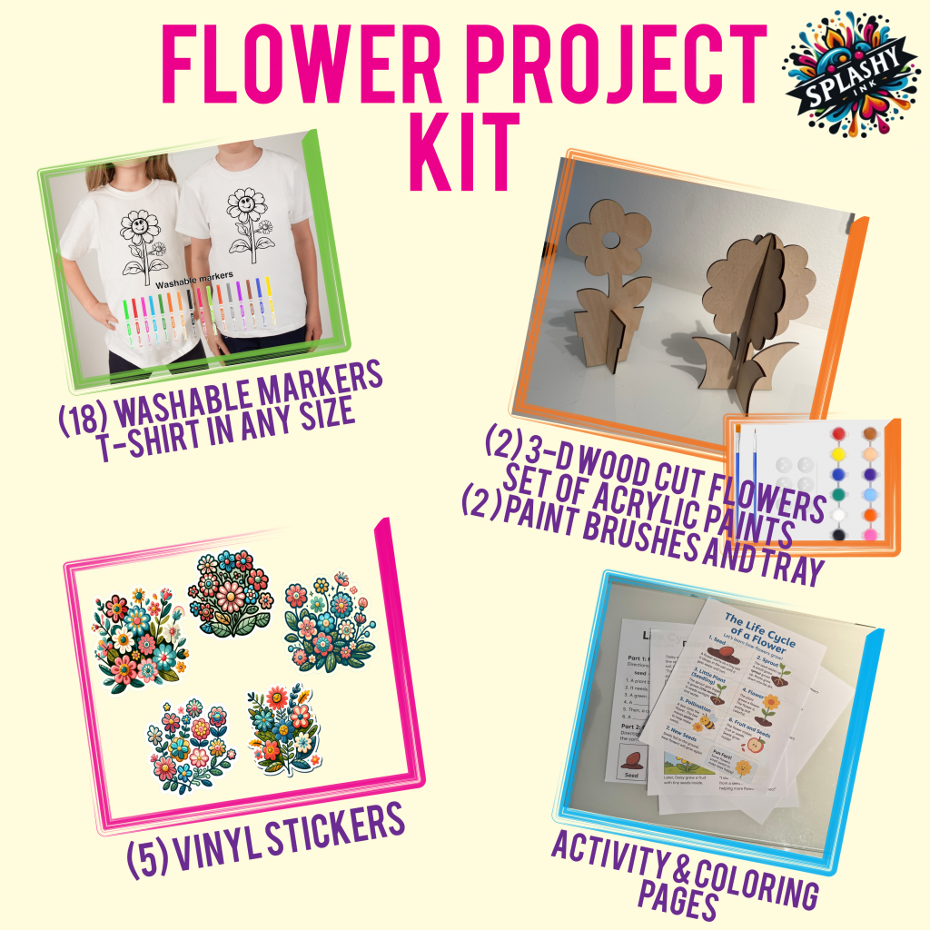 Flower Project Kit - Splashy Ink