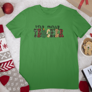 Very Merry Teacher - Leopard Print