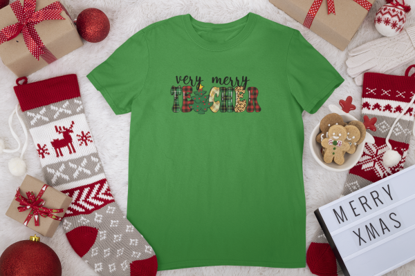 Very Merry Teacher - Leopard Print