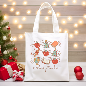 Merry Teacher Tote Bag