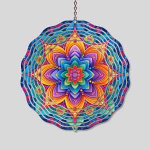Bright Mandala Wind Spinner