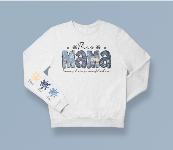 Holiday Mama Heart on Sleeves Design 3