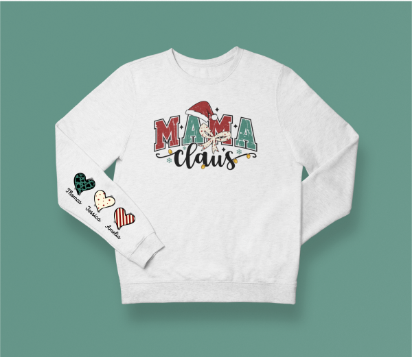 Holiday Mama Heart on Sleeves Design 4