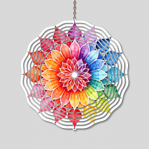 Rainbow Flower Wind Spinner