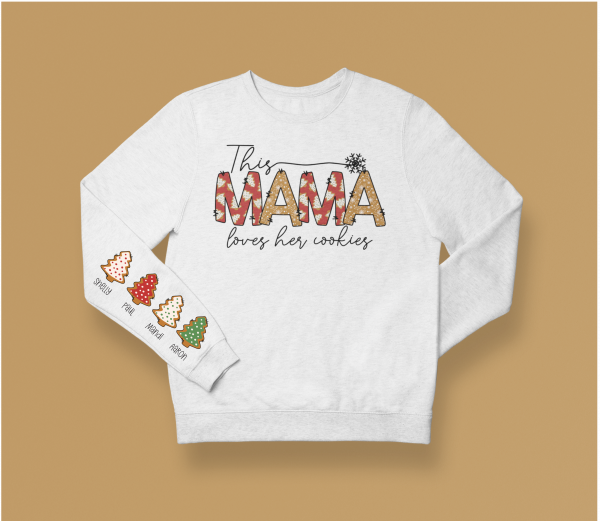 Holiday Mama Heart on Sleeves Design 6