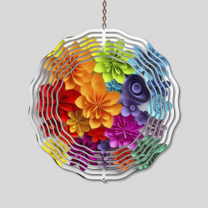 Bright Flowers Wind Spinner