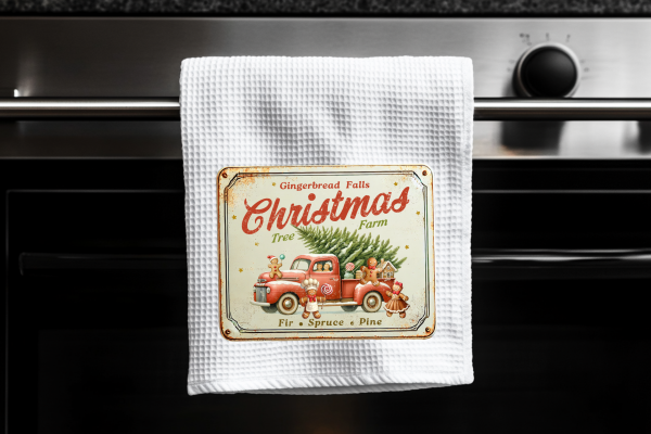 Gingerbread Falls Tea Towel