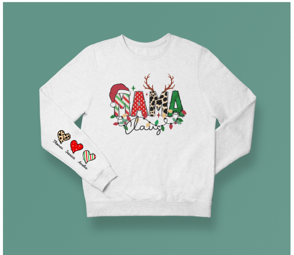 Holiday Mama Heart on Sleeves Design 8