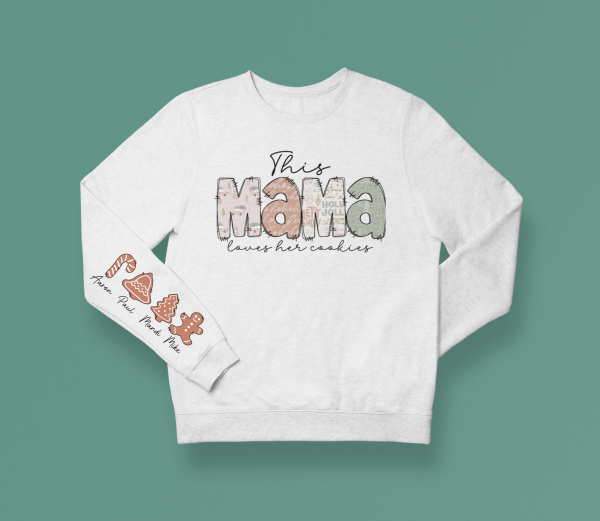 Holiday Mama Heart on Sleeves Design 1
