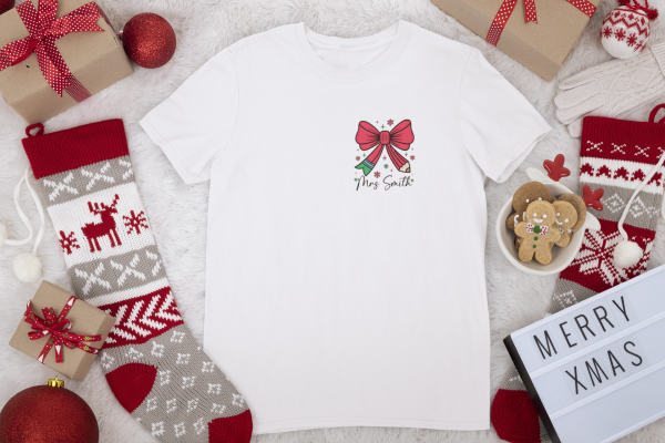 Customized Christmas Bow Logo