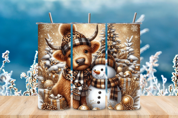 Cow and Snowman Tumbler