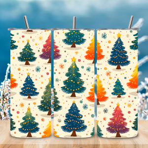 Bright Color Christmas Trees Tumbler
