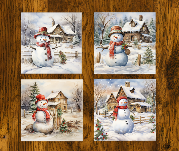 Country Snowman Coasters