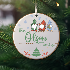 Customized Family Gnome Ornament