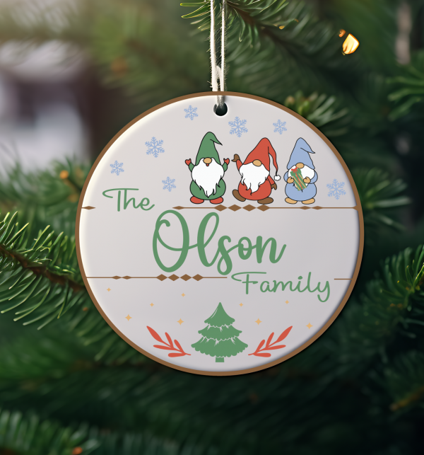 Customized Family Gnome Ornament