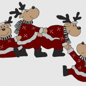 Cartoon Reindeer Door Corner