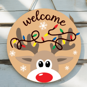 Reindeer Welcome Sign