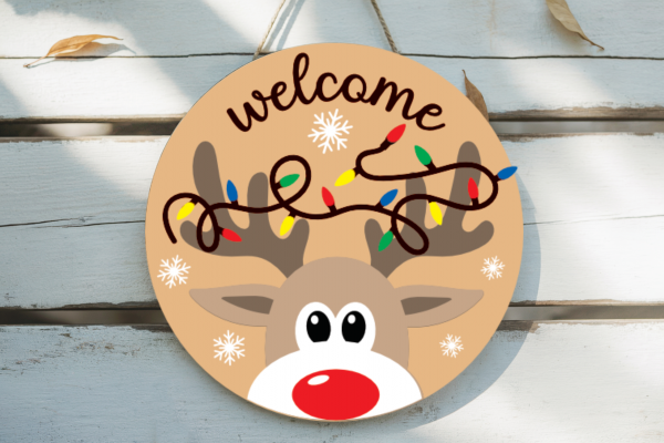 Reindeer Welcome Sign
