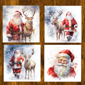 Santa Ceramic Coasters