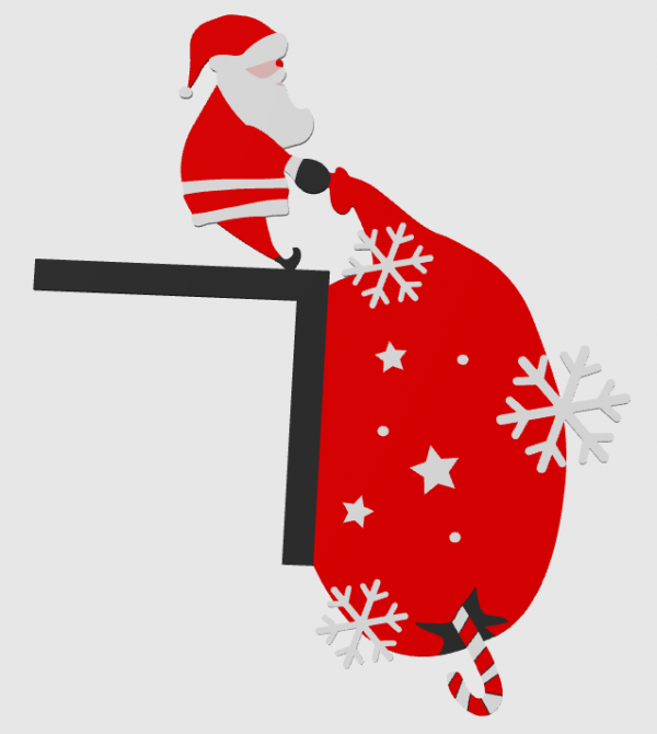 Santa's Gift Bag Door Corner