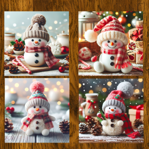 Cute Snowmen Ceramic Coasters