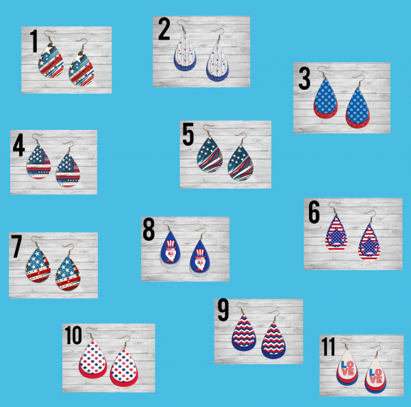 4th of July Earrings