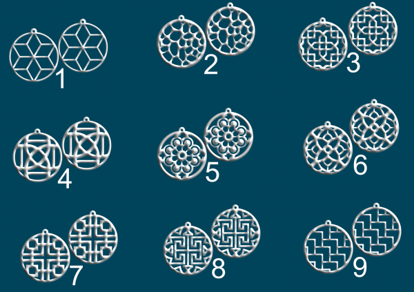 Geometric 3d Printed Earrings