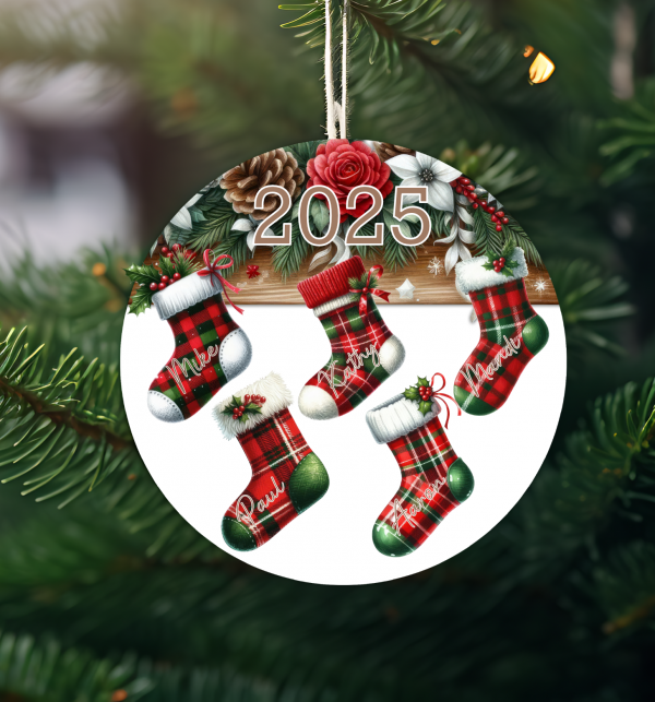 Customized Family Stocking Ornament