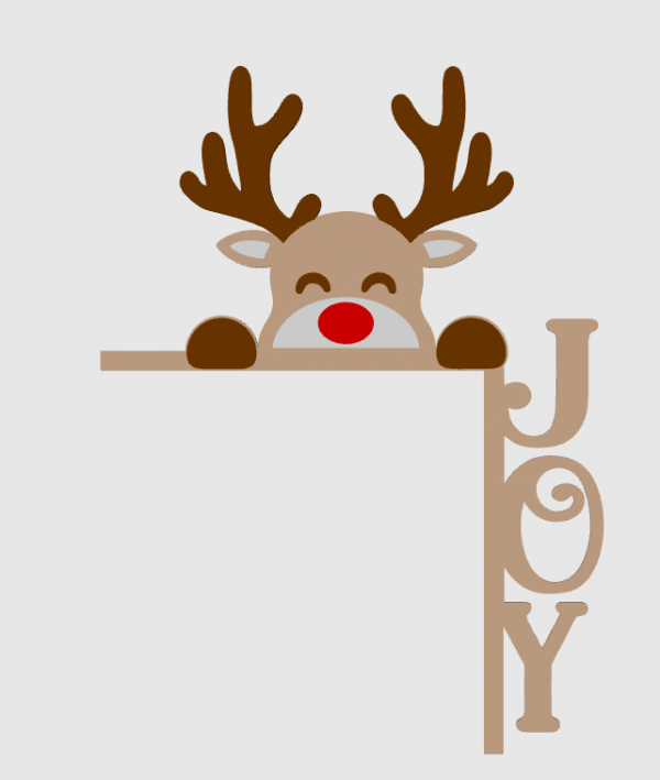 Reindeer Joy Door Corner