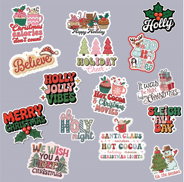 Retro Laminated Vinyl Stickers - Full Set