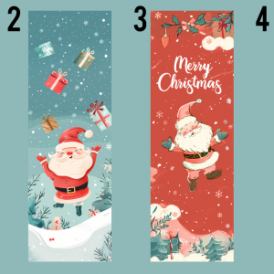 Watercolor Santa Bookmarks