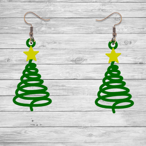 Scribble Christmas Tree Earrings