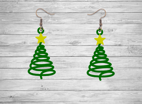 Scribble Christmas Tree Earrings