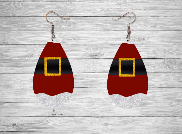 Santa Suit Teardrop Earrings