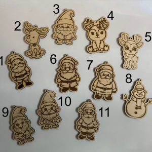 Make Your Own Coloring Christmas Ornaments (Set of 5)