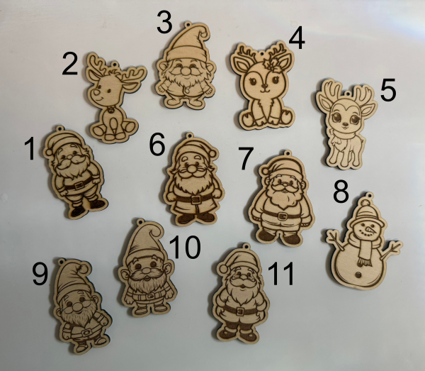 Make Your Own Coloring Christmas Ornaments (Set of 5)
