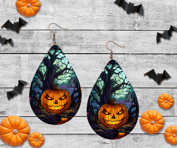 Jack-O-Lantern and Forest Earrings
