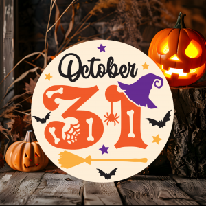October 31st Wood Door Sign