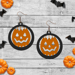 3d Printed Pumpkin Earrings