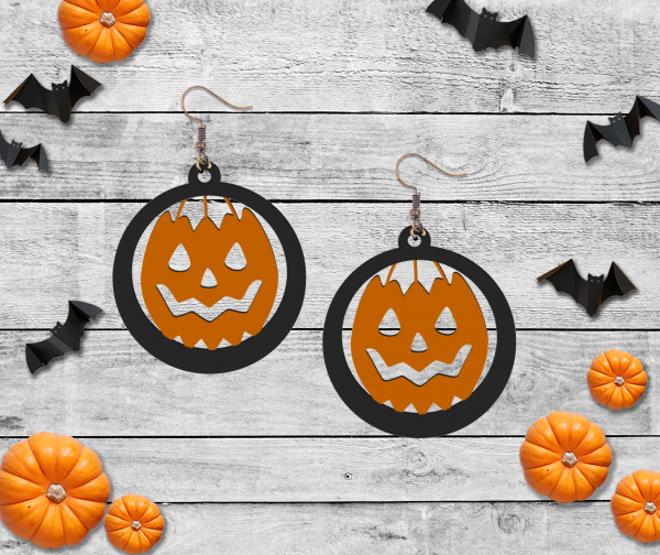 3d Printed Pumpkin Earrings