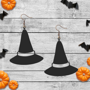 3d Printed Witches Hat Earrings