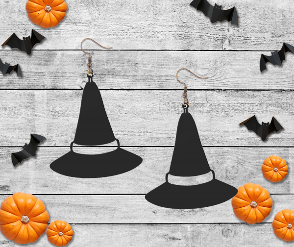 3d Printed Witches Hat Earrings